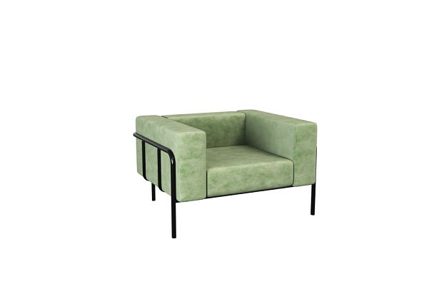 Flex Диван одноместный FLX-1 Teddy 917/Металл Черный 1100 *915*690 - Вид 1