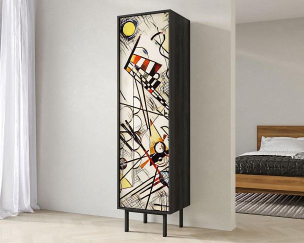 Шкаф c одной дверкой Emerson by Kandinsky арт EM101/Print_01 - Вид 3