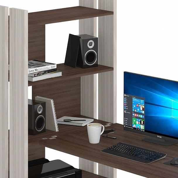 Стол компьютерный Домино Lite СТЛ-ОВ+С120Р Карамель/Шамони - Вид 5