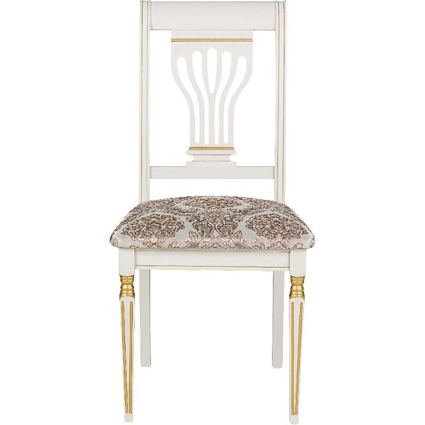 Комплект деревянных стульев с мягким сиденьем Мендельс Слоновая кость золотая патина/Бежевый жаккард, 3 шт. - Вид 2