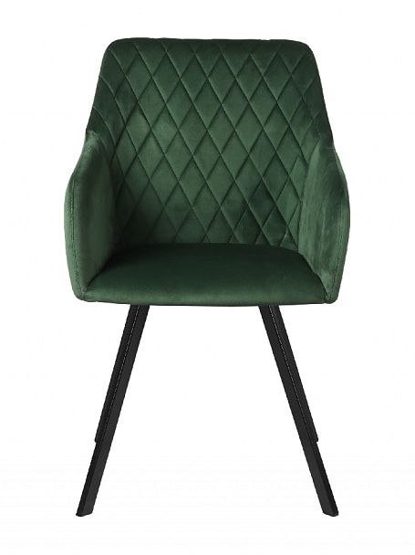 Кресло поворотное Барли, Confetti deep forest/черный - Вид 3