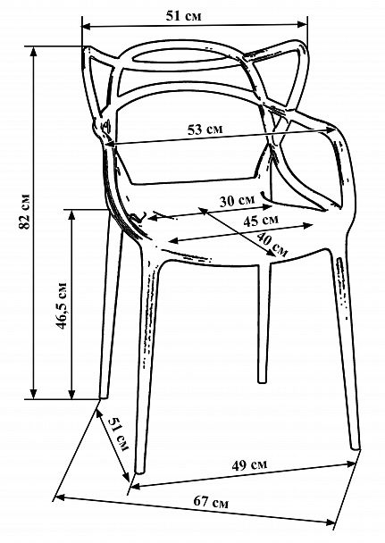 Стул обеденный DOBRIN MASTERS (чёрный (B-03)) - Вид 7