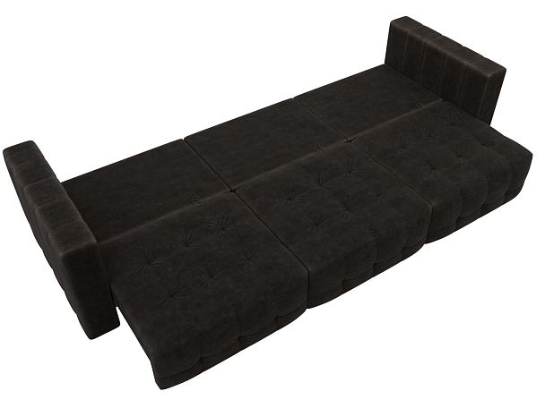 Диван прямой Лига-052 НПБ Лонг Велюр коричневый - Вид 10