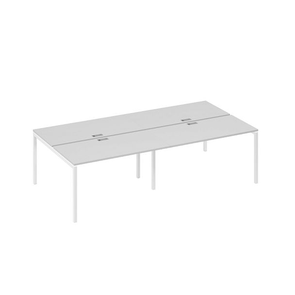 Станция рабочая на металлокаркасе DUE 4х140 A4 А4 С2 174-2 БП серый / металлокаркас белый - Вид 1