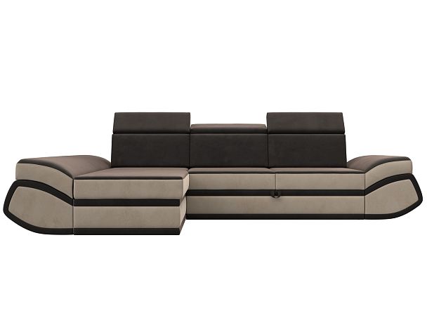 Диван угловой Лига-032 левый угол Велюр коричневый - Вид 2