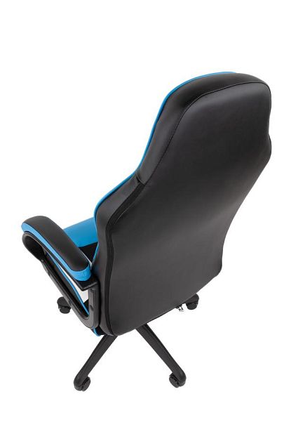 Кресло Chairman game 17 Россия экокожа черный/голубой/белый - Вид 10