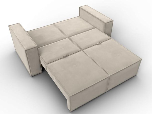 Диван прямой Куба мини Микровельвет бежевый - Вид 10