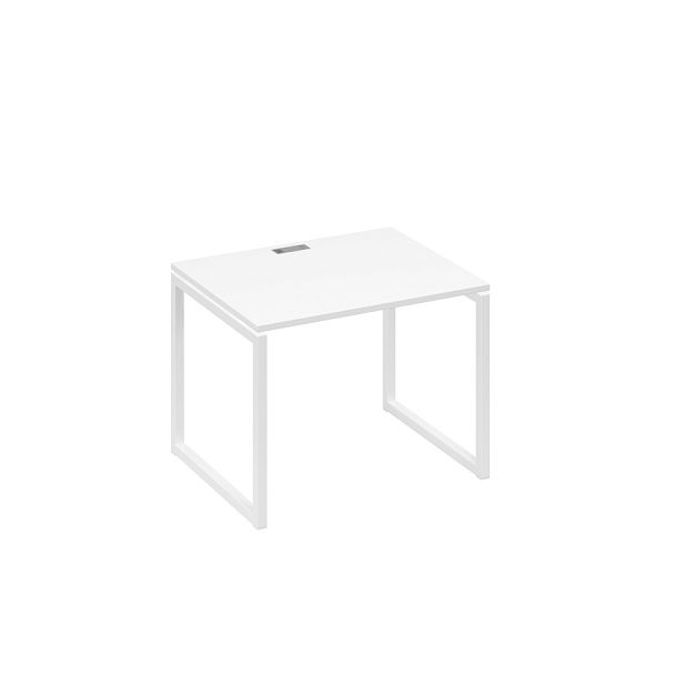 Стол письменный на металлокаркасе QUATTRO A4 А4 Б4 022 БП белый премиум / металлокаркас белый - Вид 1