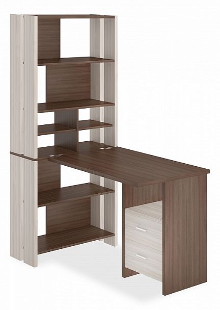 Стол компьютерный Домино Лайт СТЛ-ОВХ+С100Прям Карамель/Шамони - Вид 1