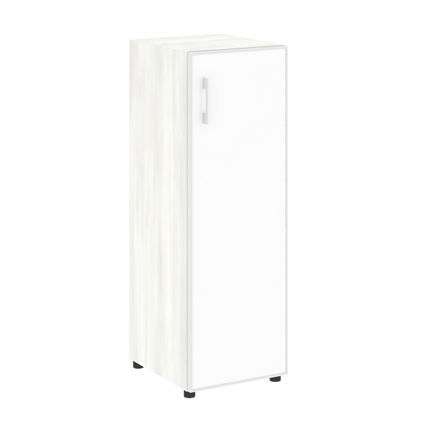 Yalta Шкаф узкий LT.SU-2.4 R (R) white Снежная патина/Стекло white 400*450*1195 - Вид 1