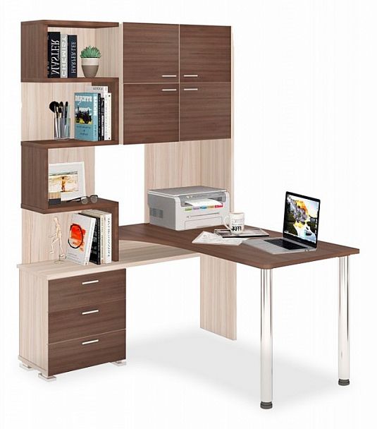 Стол компьютерный Домино СР-500М/140 Карамель/Шамони левый - Вид 1