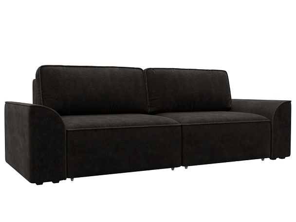 Диван прямой Лига-048 НПБ Велюр коричневый - Вид 1