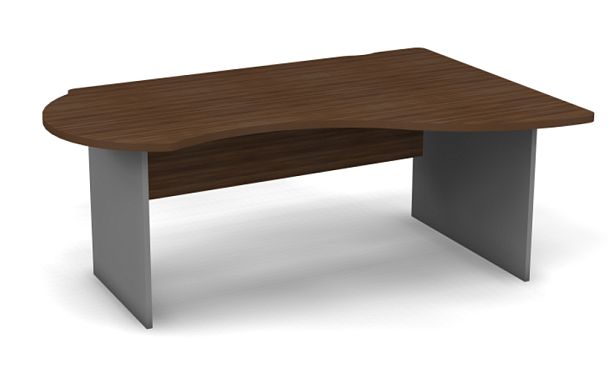 Стол асимметричный L,R 1800 Берлин Орех Вармия/Серый СА 180 - Вид 1