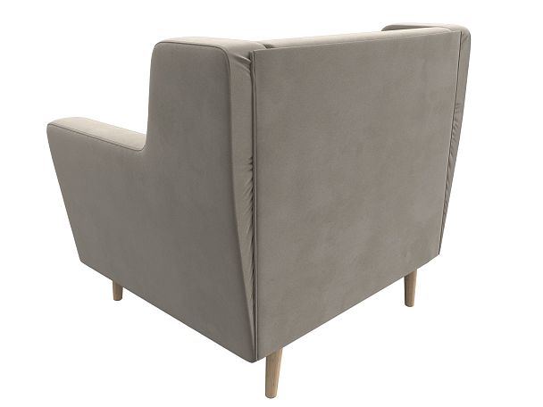 Кресло Брайтон (полностью микровельвет бежевый) - Вид 6