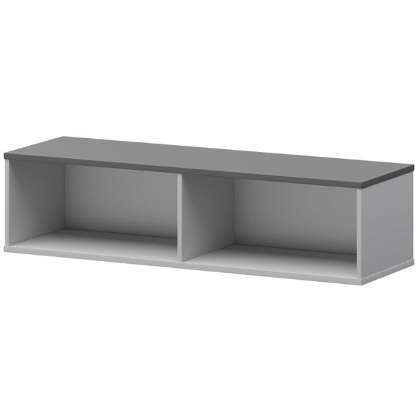 Надставка для тумбы-купе СМТ-15Н25 Белый/Графит 1496x444x400 Смарт - Вид 1