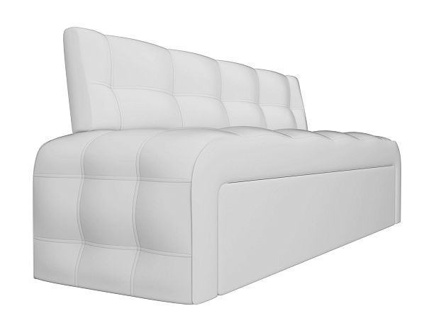 Кухонный прямой диван Люксор (полностью экокожа белая) - Вид 3