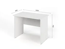 UNITY PС6-10 БЕЛЫЙ Офисный стол прямоугольный Прямой 1000х600х751 - Фото предпросмотра
