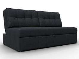 Диван прямой Лига-107 (160) Замша серый - Фото предпросмотра