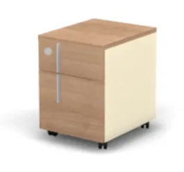 RAC021-40x50 ACCORD Тумба, 1 ящик+1 файлбокс, левая 408х500х557 Акация Шеффилд/Кашемир - Фото предпросмотра
