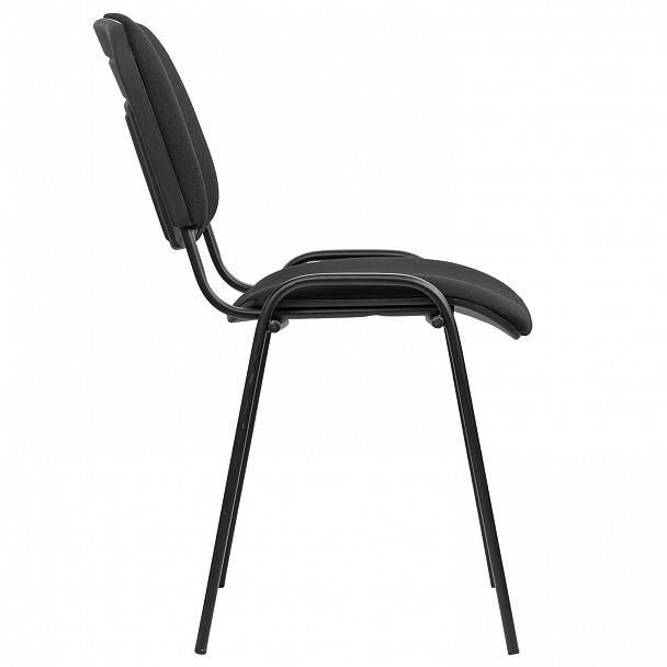 Стул для персонала и посетителей "ИЗО", черный каркас, ткань черная, В-14/С-11 - Вид 5