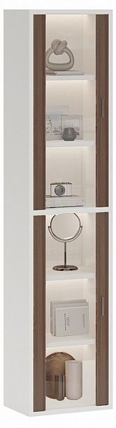 Шкаф-витрина Домино СУ(ш1в2)+2ФС Белый/Шамони - Вид 2