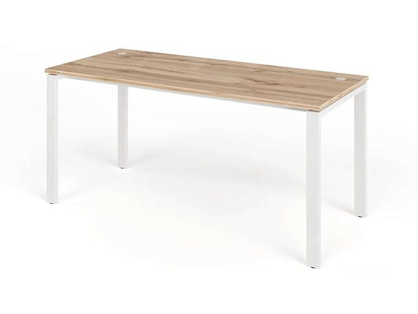 TANDEM RTD067-MK-160-V Стол прямой на металлокаркасе ун-й 1600х700х750 Вотан/Белый - Вид 1