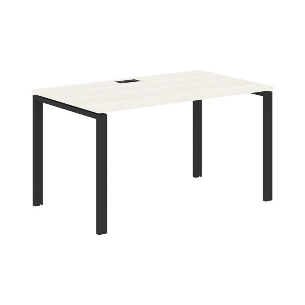 Стол прямой EUST 1380 Ясень Траун/Черный 1360х800х750 EDIS - Вид 1