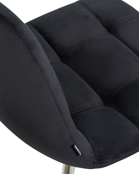 Стул обеденный DOBRIN ALEX (хром ножки, черный велюр (V108-77), ) - Вид 10