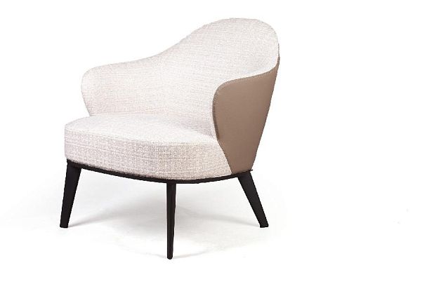 Лаунж кресло Leslie рогожка комби бежевый - Вид 1