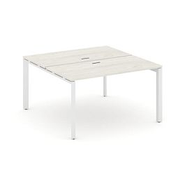 Style Project Next Рабочая станция двухсторонняя SN-59P.DRS-004 Дуб Наварра/Металл Белый/Белый Заглушка 1580*1232*750 - Фото предпросмотра