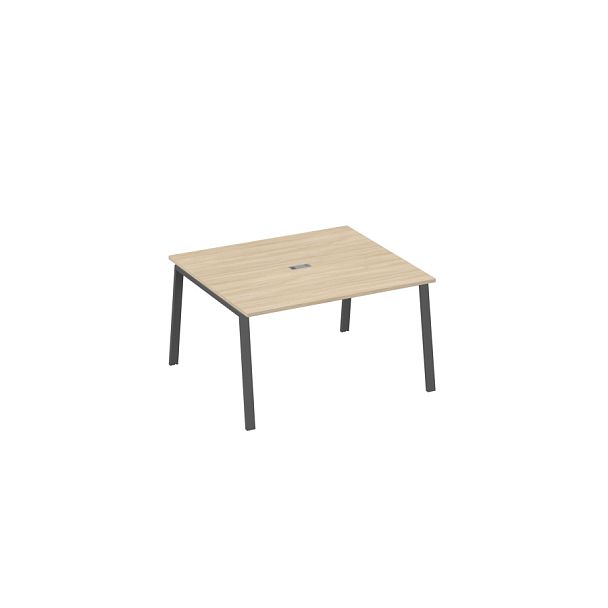 Стол 160 металлокаркас TRE в переговорную A4 А4 Б3 132 БП дуб скандинавский / металлокаркас антрацит - Вид 1