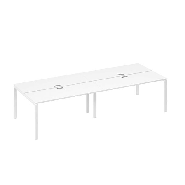 Рабочая станция на металлокаркасе UNO (4х160) A4 А4 Б1 172-2 БП белый премиум / металлокаркас белый - Вид 1