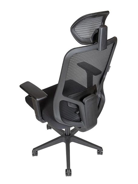 Кресло офисное / Best / черный пластик / черная сетка / черная ткань - Вид 6