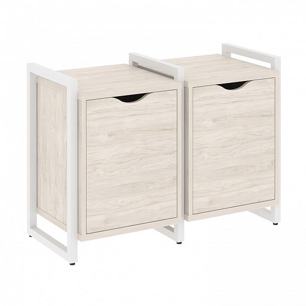 Тумба на опорах наборная "Loft" VR.L-TN-2.O денвер светлый/белый - Вид 1