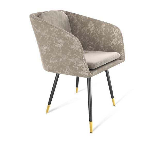 Стул Sheffilton SHT-ST43-1/S95-1 карамельный латте/чёрный муар/золото - Вид 1