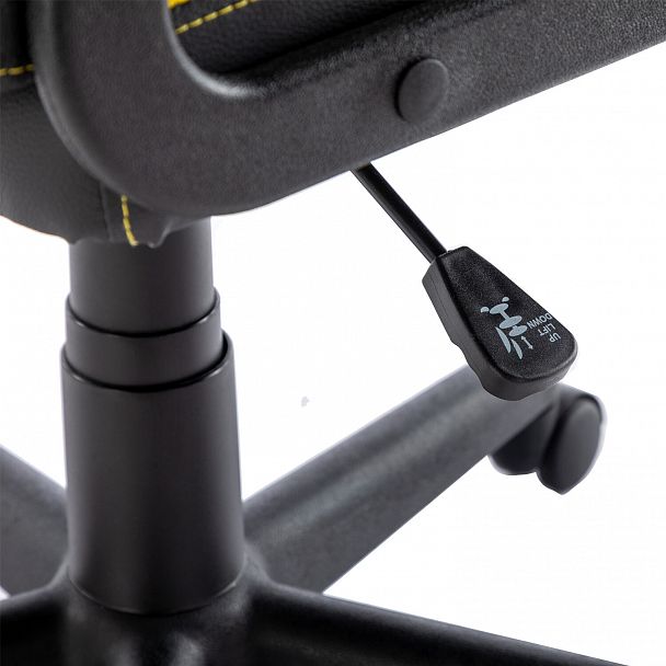 Кресло компьютерное BRABIX "Stripe GM-202", экокожа, черное/желтое, 532510 - Вид 10