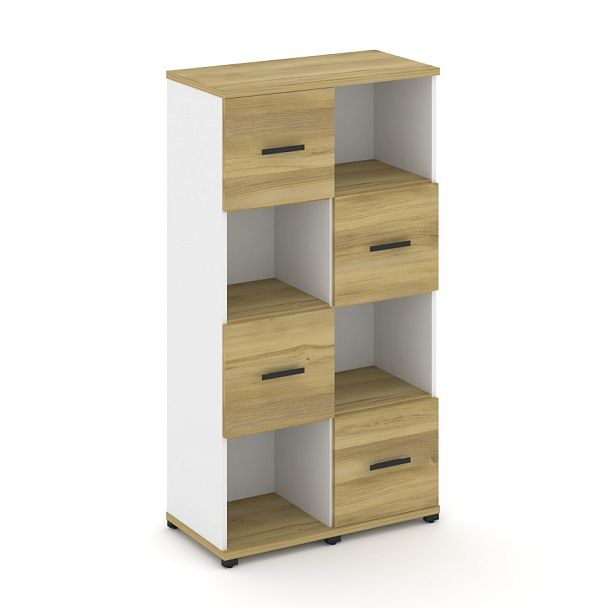 Concept Набор №421.U CN.STUN-421 W Дуб Винченцо/Белый Бриллиант/Металл Черный 836*420*1554 - Вид 1