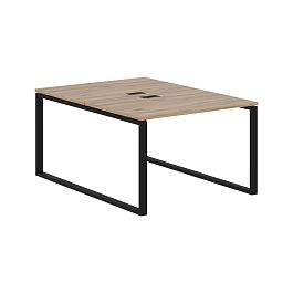 Стол 2-х местный EQWST 1116 Дуб Денвер светлый/Черный 1160х1606х750 EDIS - Фото предпросмотра