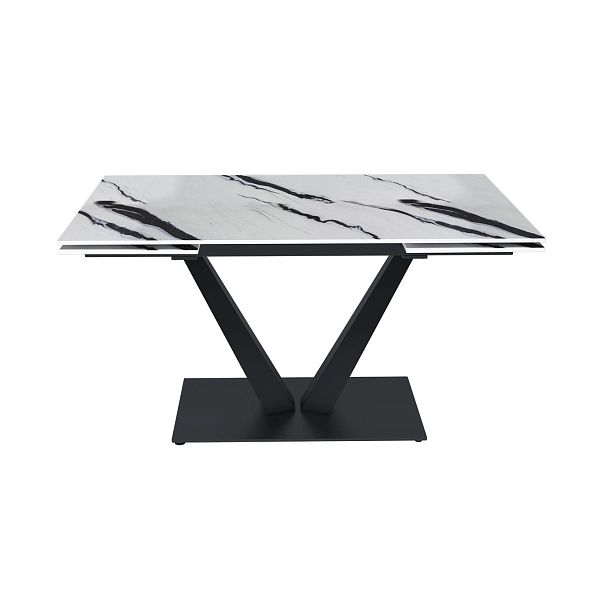 Стол раскладной Malibu (140+40+40), керамика глянцевая Panda White - Вид 2