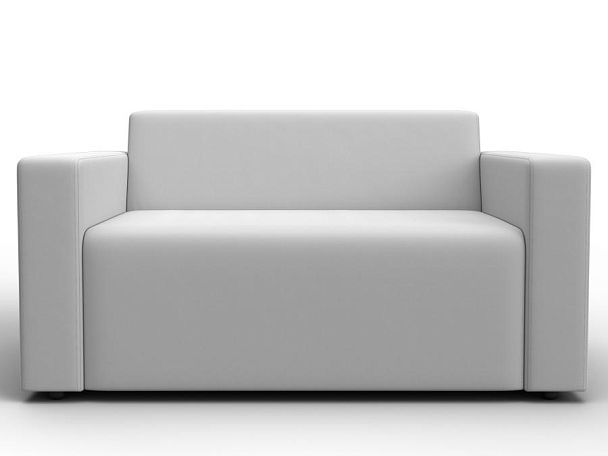 Диван прямой Лига-093 Экокожа белый - Вид 2