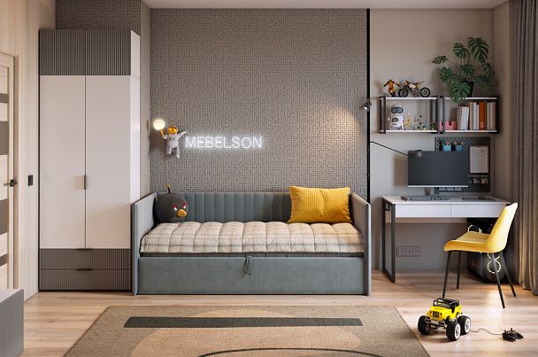 Комплект детской мебели "Зефир К7" (4015х1000х2300) ДК07Зефир.3271 - Вид 1