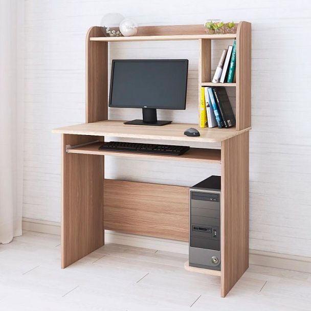 Стол компьютерный Грета-2 (900*1300*600) ясень шимо/дуб сонома - Вид 1