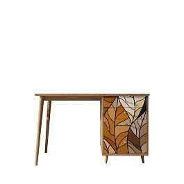 Стол рабочий Berber принт 08 с одной тумбой арт BB31/Print_08 - Фото предпросмотра