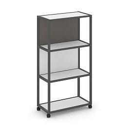 Shelf Mobile Стеллаж 4 уровня 1 секция VR.LT-STK-403.08 Белый Бриллиант/Металл Антрацит/W-26 800*400*1523 - Фото предпросмотра