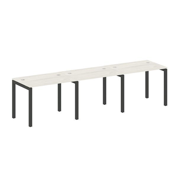 Metal System Quattro Р. ст. на 3 раб. места на П-образном м/к 50БП.СМ-3.1 Дуб наварра/Антрацит металл 3000*720*750 - Вид 1