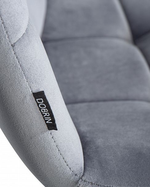 Стул обеденный DOBRIN CHILLY (Серо-голубой Holland 14, основание черное) - Вид 8