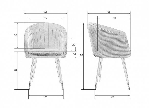 Стул обеденный DOBRIN MARY (серо-голубой велюр (1922-6)) - Вид 10