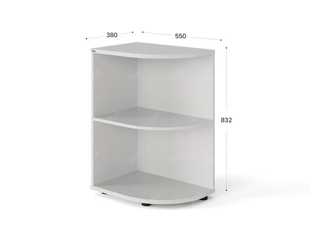 UNITY РШ-14Г БЕЛЫЙ Стеллаж открытый Угловой 380х550х832 - Вид 1