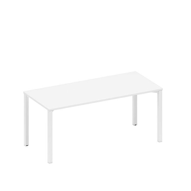 Стол письменный на металлокаркасе Space+ А1 БГ 026.1 БП белый премиум / белый гладкий - Вид 1
