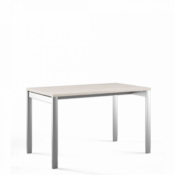 Стол прямой на металлоопорах Tess Metal 120x80x75 светлый дуб - Вид 1